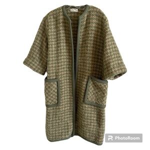 Vintage Solt of California Long
Houndstooth Print Coat